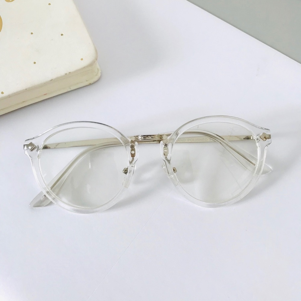 Retro Vintage Transparent Clear Lens Glasses